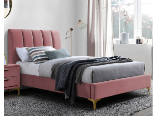 MIRAGE VELVET antická ružová, študentská posteľ s roštom 90x200 cm