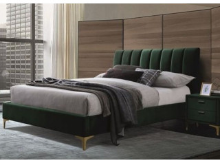 MIRAGE VELVET zelená, manželská posteľ s roštom 160x200 cm