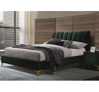 MIRAGE VELVET zelená, manželská posteľ s roštom 160x200 cm