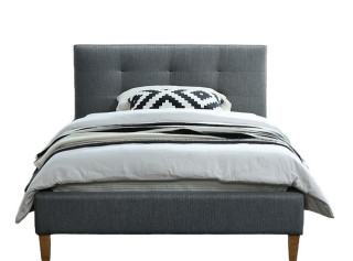 TEXAS sivá, čalúnená posteľ s roštom 120x200 cm