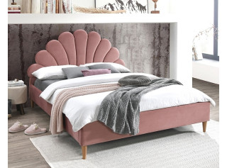 SANTANA VELVET antická ružová, čalúnená posteľ s roštom 160x200 cm
