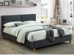 SIERRA VELVET sivá, čalúnená posteľ s roštom 160x200 cm
