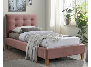 TEXAS antická ružová, jednolôžková posteľ s roštom 90x200 cm