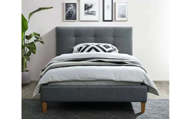 TEXAS sivá, čalúnená posteľ s roštom 120x200 cm