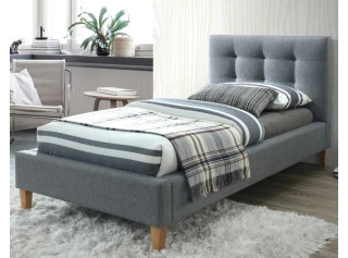 TEXAS sivá, študentská posteľ s roštom 90x200 cm