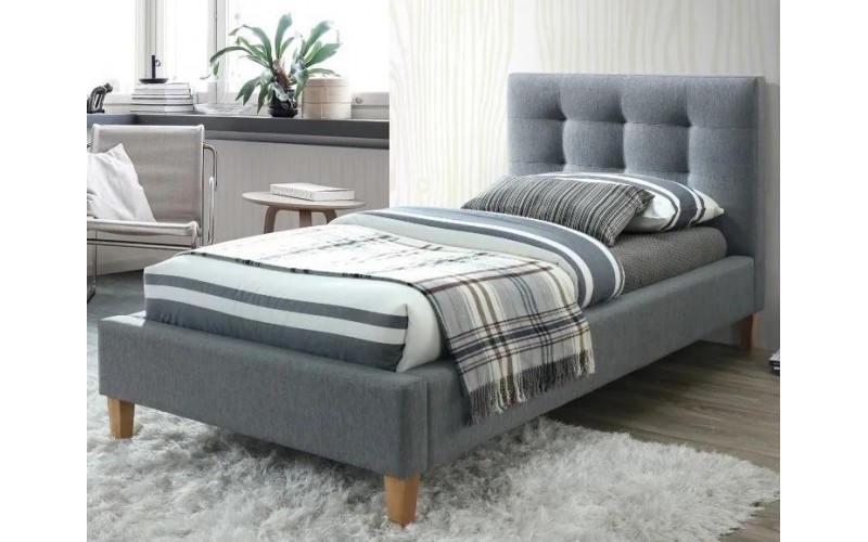 TEXAS sivá, študentská posteľ s roštom 90x200 cm