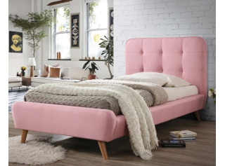 TIFFANY ružová, jednolôžková posteľ s roštom 90x200 cm