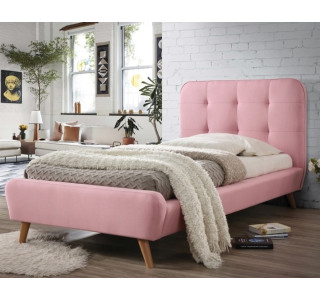 TIFFANY ružová, jednolôžková posteľ s roštom 90x200 cm