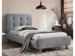 TIFFANY sivá, jednolôžková posteľ s roštom 90x200 cm