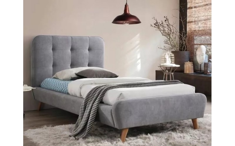 TIFFANY sivá, jednolôžková posteľ s roštom 90x200 cm