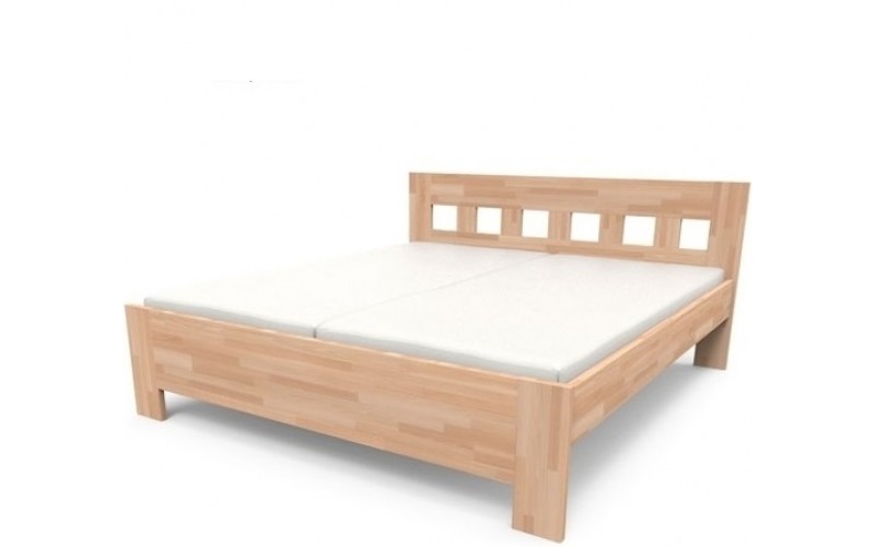 JANA SENIOR buková/dubová posteľ 160 x 200 cm