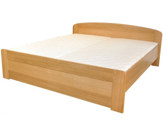 PETRA masívna posteľ 160x200 cm s rovným čelom pri nohách