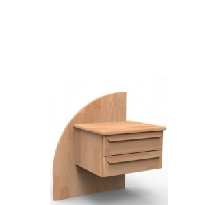 PETRA NS - ľavý, bukový/dubový nočný stolík