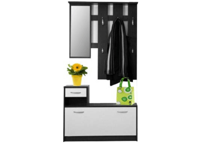 MECKI I wenge/biela, vešiaková stena/predsieň