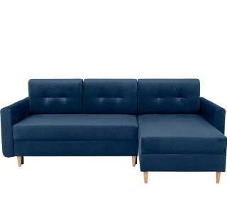 FELIZ LUX modrá, rohová rozkladacia sedacia súprava