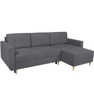 FELIZ LUX sivá, rohová rozkladacia sedacia súprava