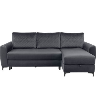 MOLI LUX 3DL sivá, rohová rozkladacia sedačka