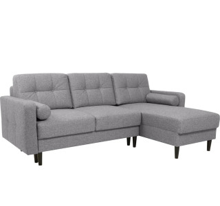 NORET LUX 2DL čiernosivá, rohová sedacia súprava