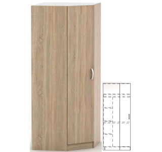 BETTY 02-16 rohová skriňa, dub sonoma