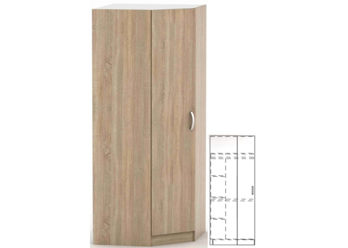 BETTY 02-16 rohová skriňa, dub sonoma BETTY 02-16 rohová skriňa, dub sonoma