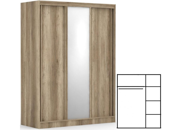 REA ATLANTA 2 dub canyon, skriňa REA ATLANTA 2 dub canyon, skriňa