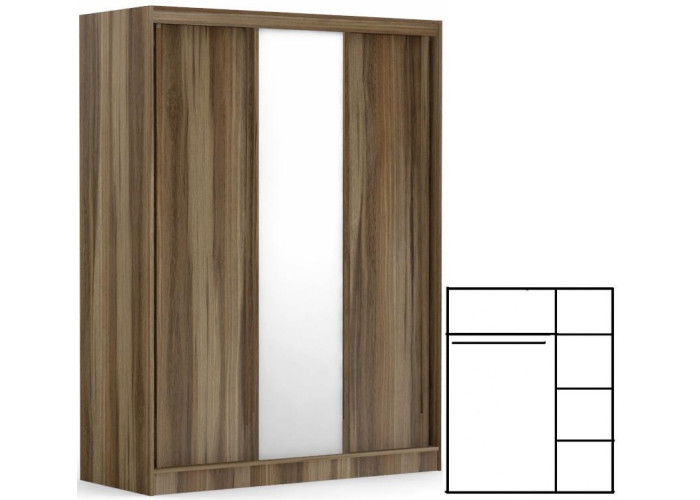 REA ATLANTA 2 orech rockpille, skriňa REA ATLANTA 2 orech rockpille, skriňa