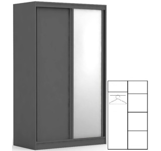 REA ATLANTA 1 šedý grafit,  skriňa