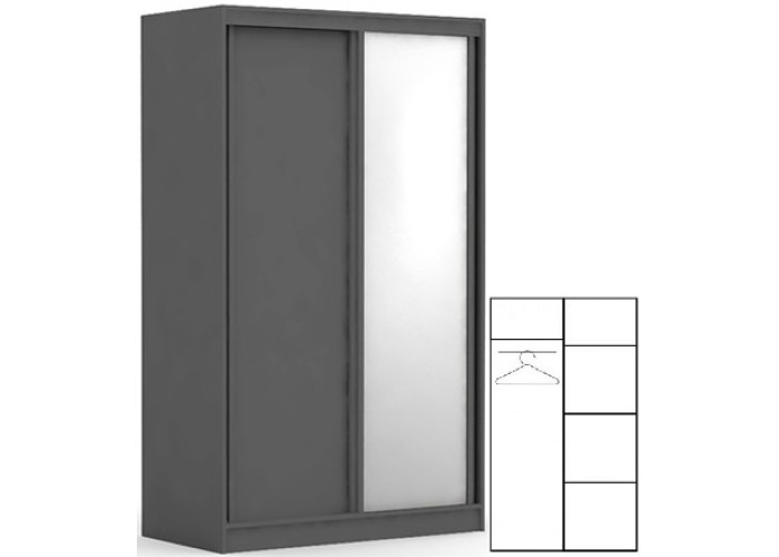 REA ATLANTA 1 šedý grafit, skriňa REA ATLANTA 1 šedý grafit, skriňa