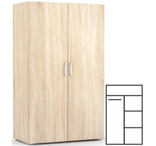 REA CATANIA 2 dub bardolino, šatníkovo-policová skriňa