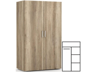 REA CATANIA 2 dub canyon, šatníkovo-policová skriňa