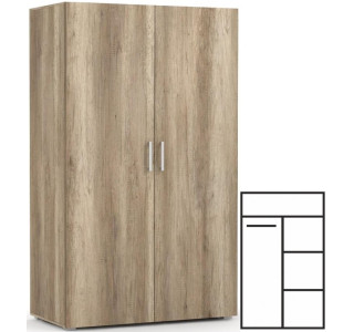 REA CATANIA 2 dub canyon, šatníkovo-policová skriňa