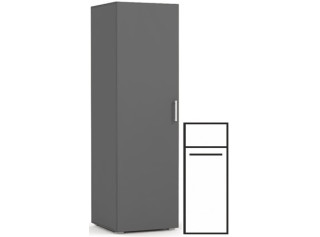 REA CATANIA 1 šedý grafit, šatníková skriňa