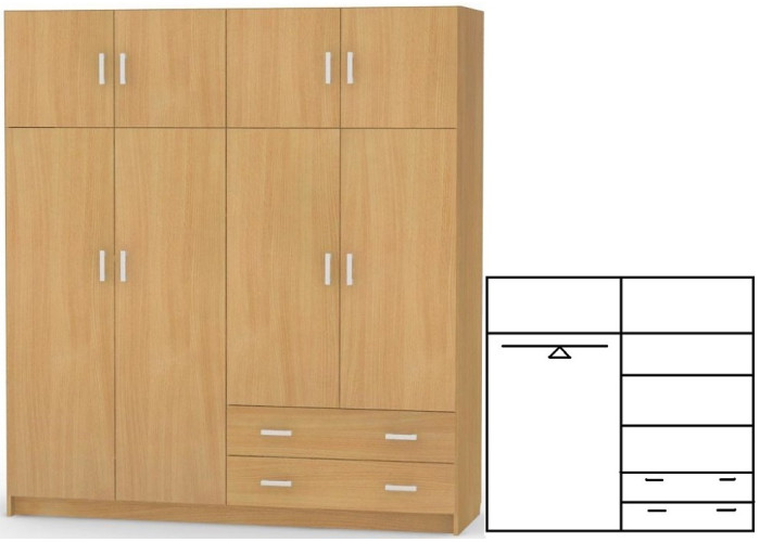 REA OREGON buk, skriňa