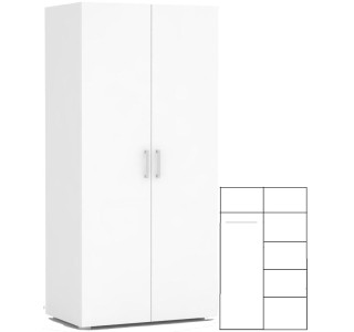 REA VENEZIA 2D biela, skriňa