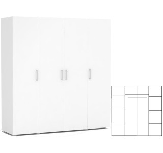 REA VENEZIA 4 biela, skriňa