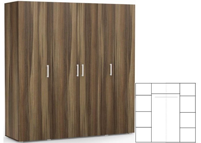 REA VENEZIA 4 orech rockpille, skriňa REA VENEZIA 4 orech rockpille, skriňa