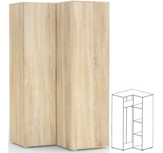 REA VENEZIA 5 dub bardolino, rohová skriňa