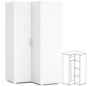 REA VENEZIA 5 biela, rohová skriňa