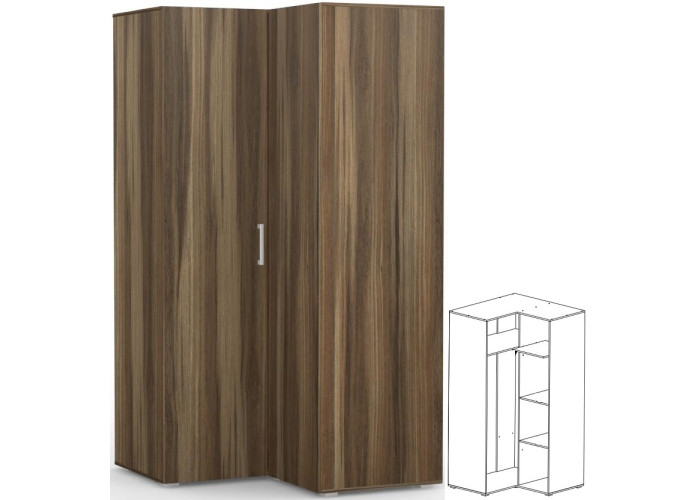 REA VENEZIA 5 orech rockpille, rohová skriňa REA VENEZIA 5 orech rockpille, rohová skriňa