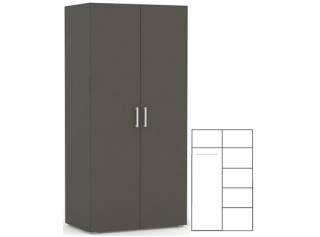 REA VENEZIA 2D šedý grafit, skriňa