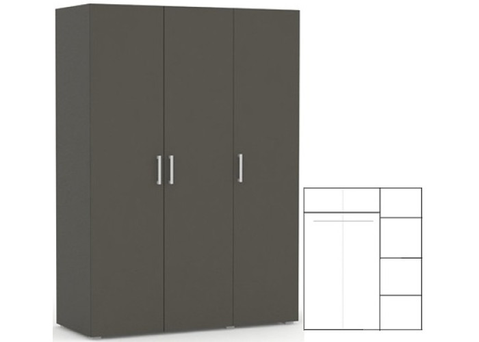 REA VENEZIA 3 šedý grafit, skriňa REA VENEZIA 3 šedý grafit, skriňa