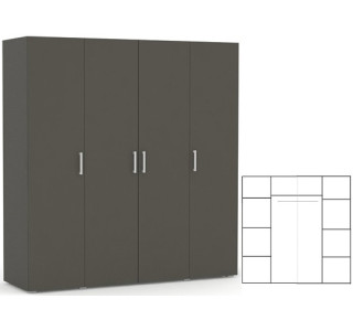 REA VENEZIA 4 šedý grafit, skriňa