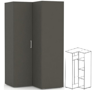 REA VENEZIA 5 šedý grafit, rohová skriňa