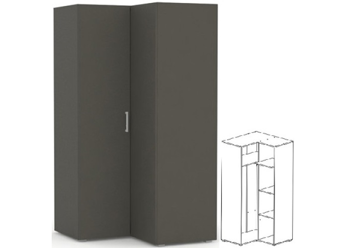 REA VENEZIA 5 šedý grafit, rohová skriňa REA VENEZIA 5 šedý grafit, rohová skriňa