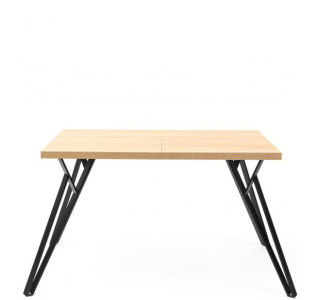 B308, rozkladací jedálenský stôl 120-160x80 cm s kovovými nohami