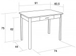 B01 jedálenský stôl 90x60cm so zásuvkou