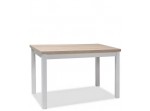 PORTO dub sonoma/biela, jedálenský stôl 120x68 cm