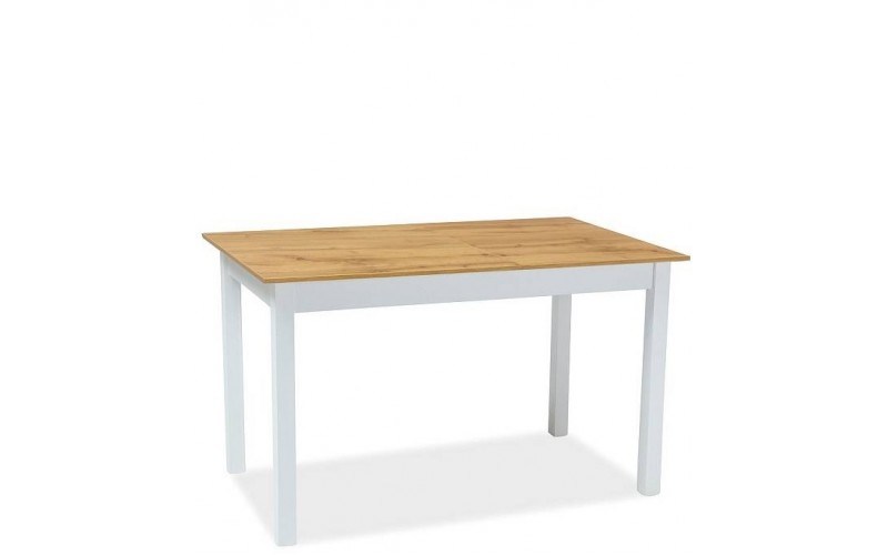 RAMON dub wotan/biela, rozkladací jedálenský stôl 125-170x75 cm