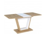 NIGEL dub artisan/biela, rozkladací jedálenský stôl 120-160x80 cm