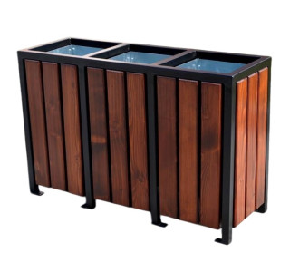Vonkajší odpadkový kôš K108 objem 3x35 litrov